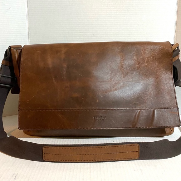 Shinola Bags Shinola Unisex Brown Distressed Leather Messenger Bag Poshmark